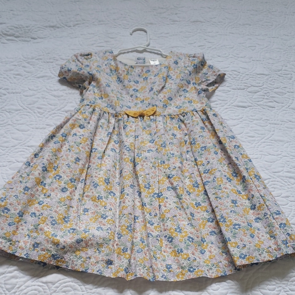 OshKosh B'gosh Floral Dress with Yellow Bow